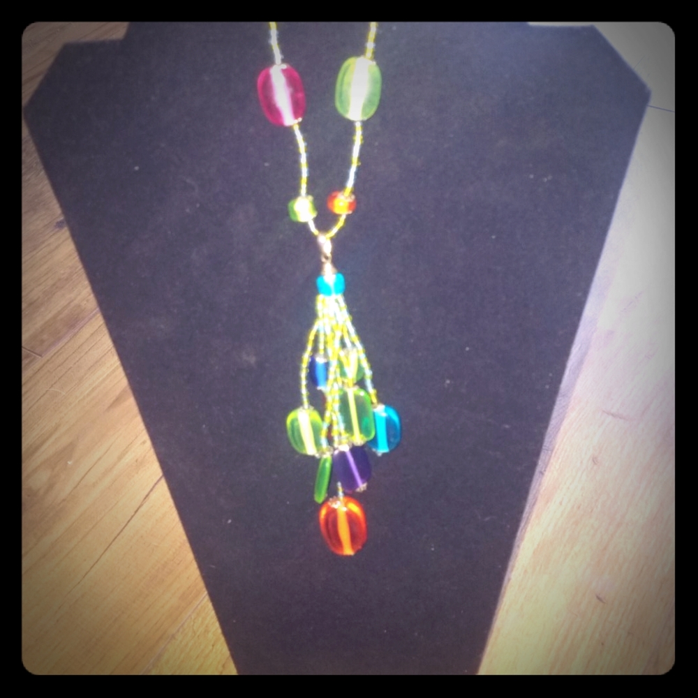Long colorful necklace
